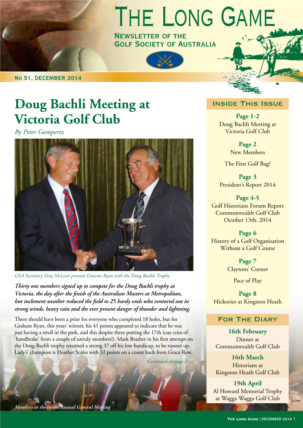 Doug Bachli Meeting at Victoria Golf Club