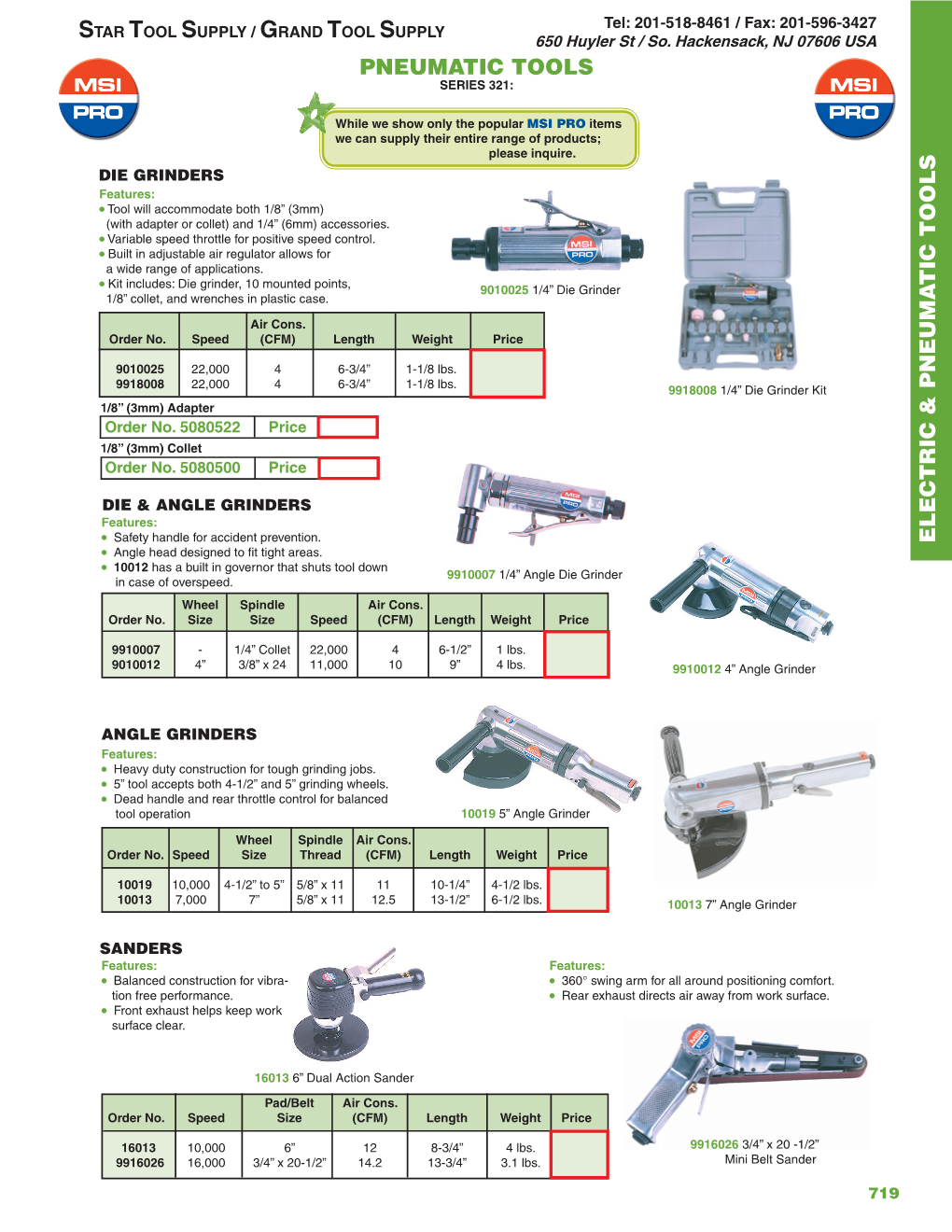 Electric & Pneuma Tic Tools Pneumatic Tools