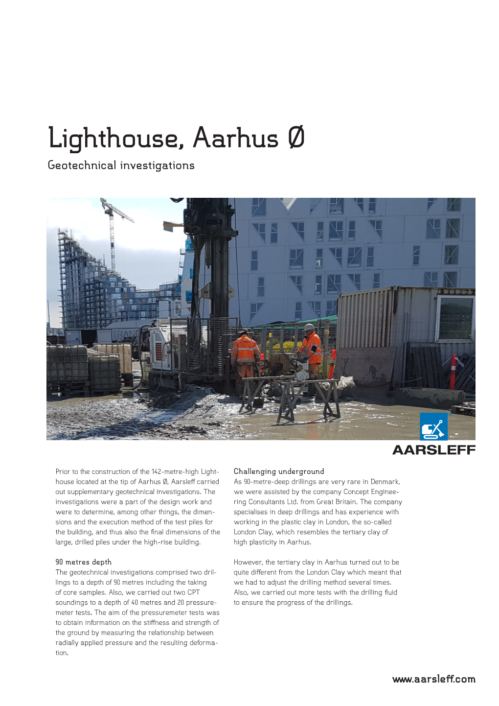 Lighthouse, Aarhus Ø Geotechnical Investigations