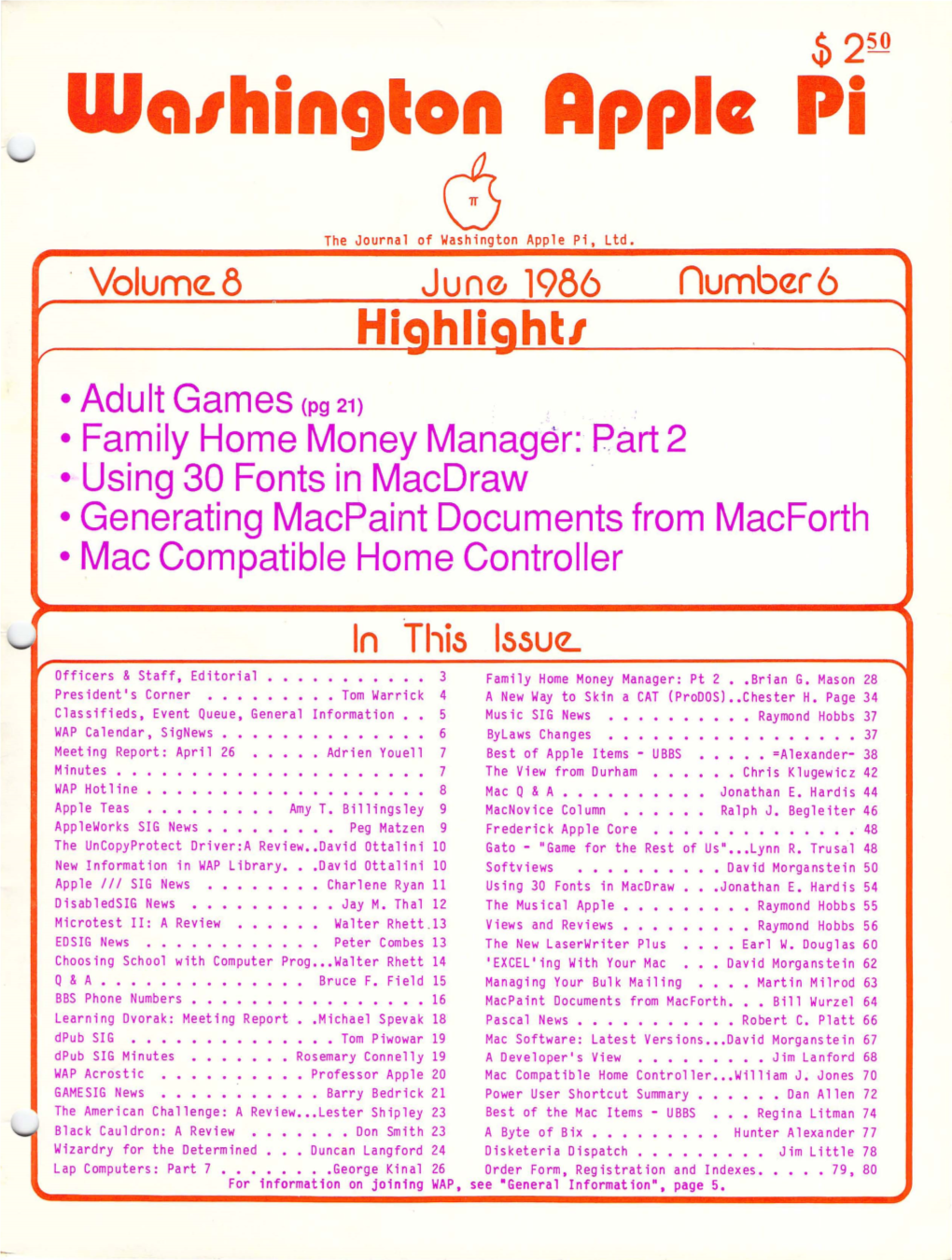 Washington Apple Pi Journal, June 1986