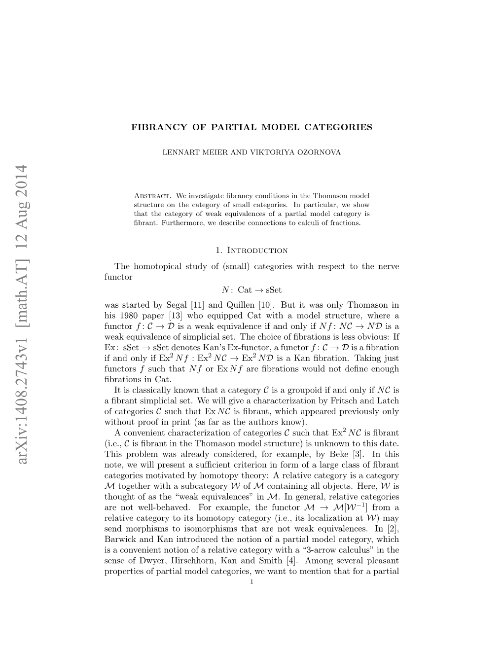 Fibrancy of Partial Model Categories