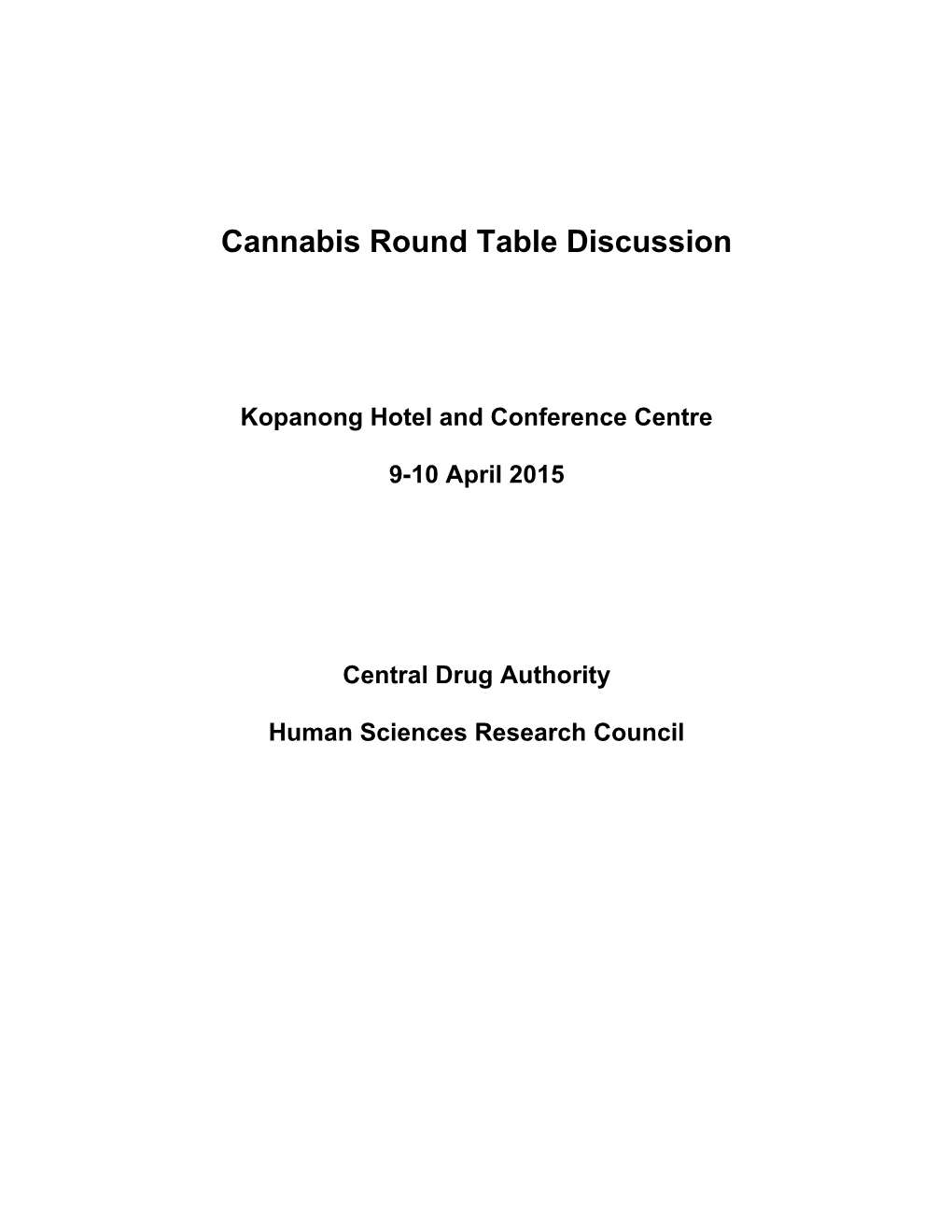 Cannabis Round Table Discussion