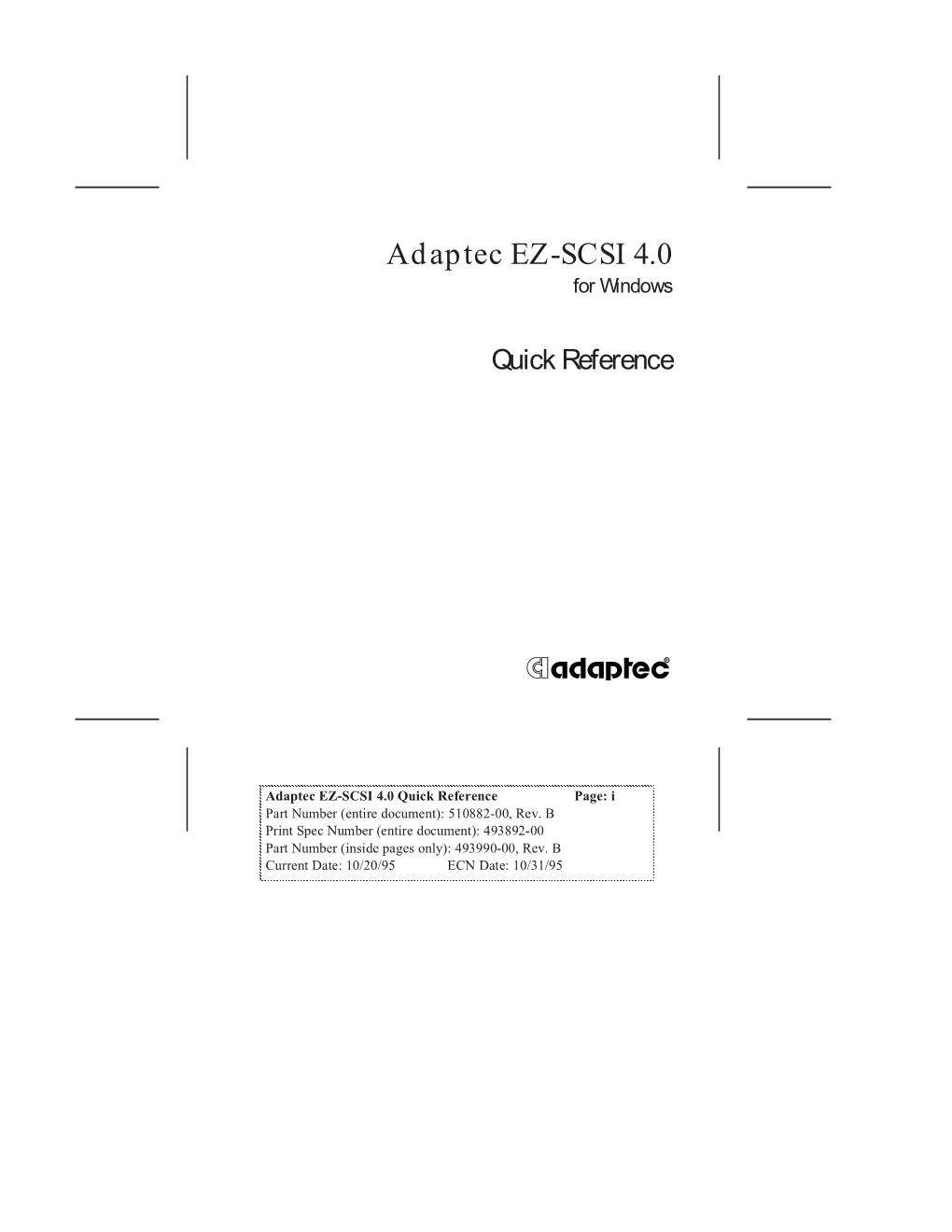 Adaptec EZ-SCSI 4.0 for Windows