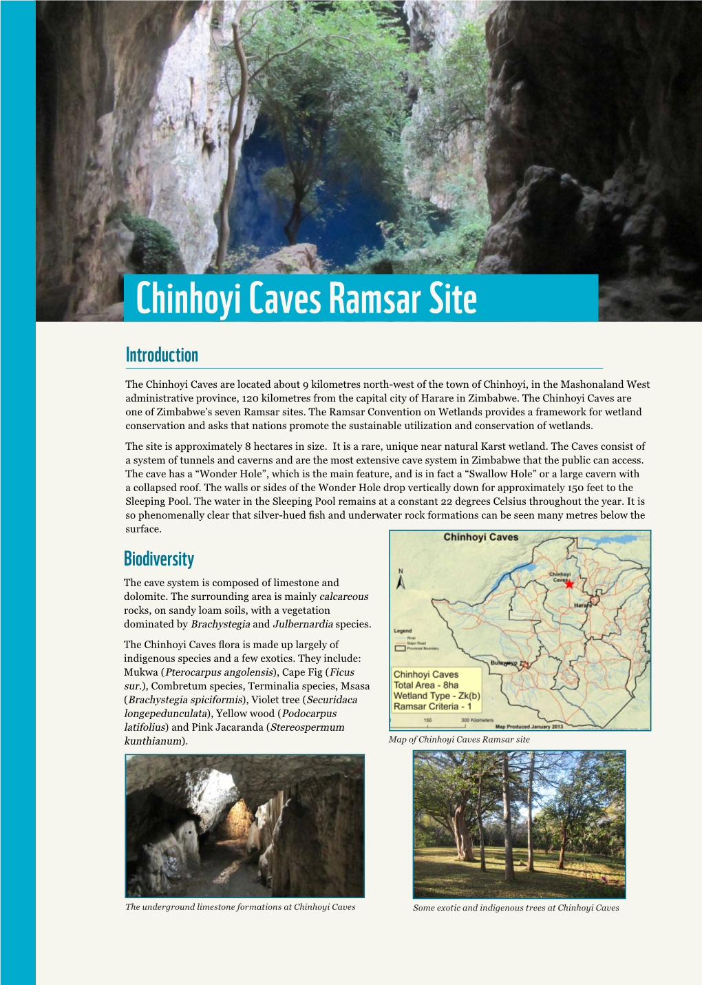 Chinhoyi Caves Ramsar Site