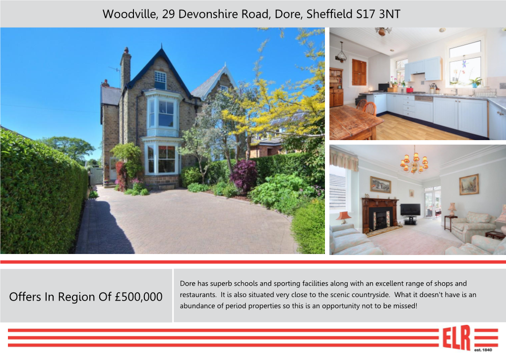 Woodville, 29 Devonshire Road, Dore, Sheffield S17 3NT Offers In