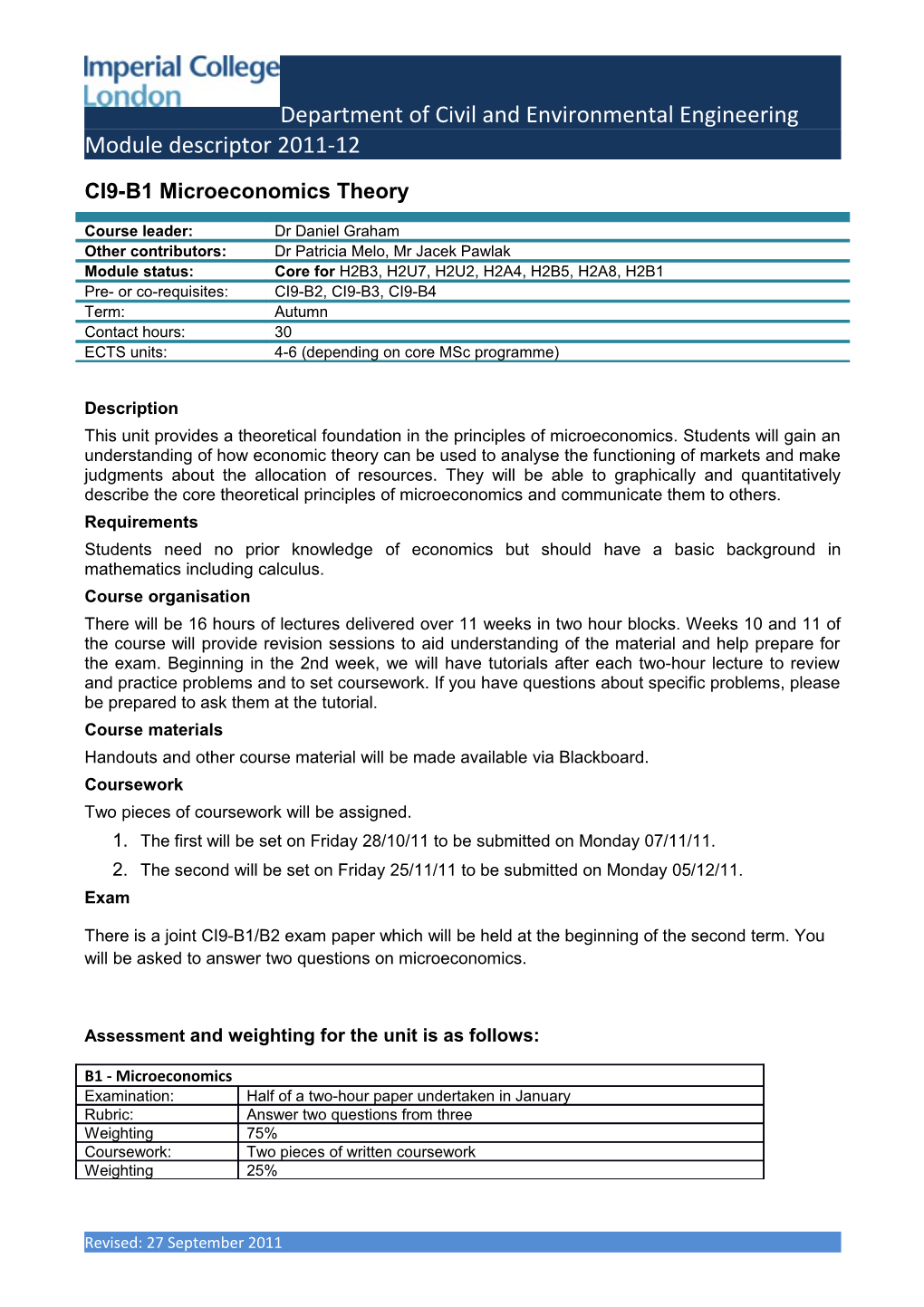 Department of Civil and Environmental Engineering s1