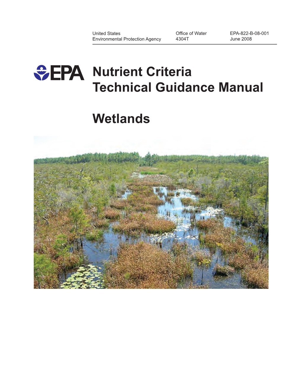 Nutrient Criteria Technical Guidance Manual: Wetlands