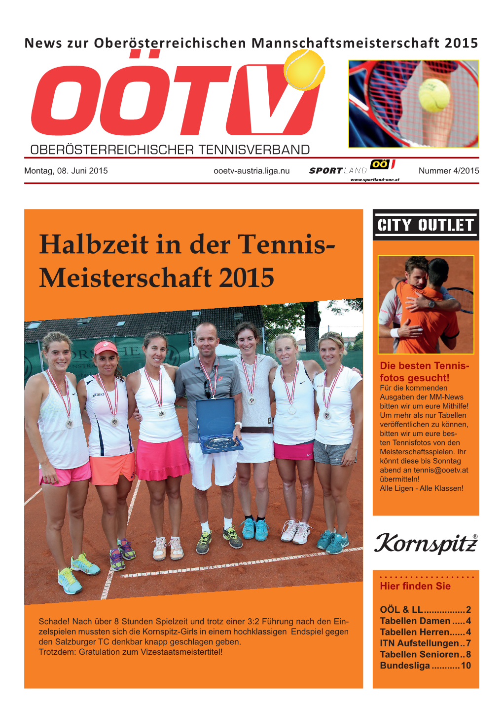 Halbzeit in Der Tennis- Meisterschaft 2015