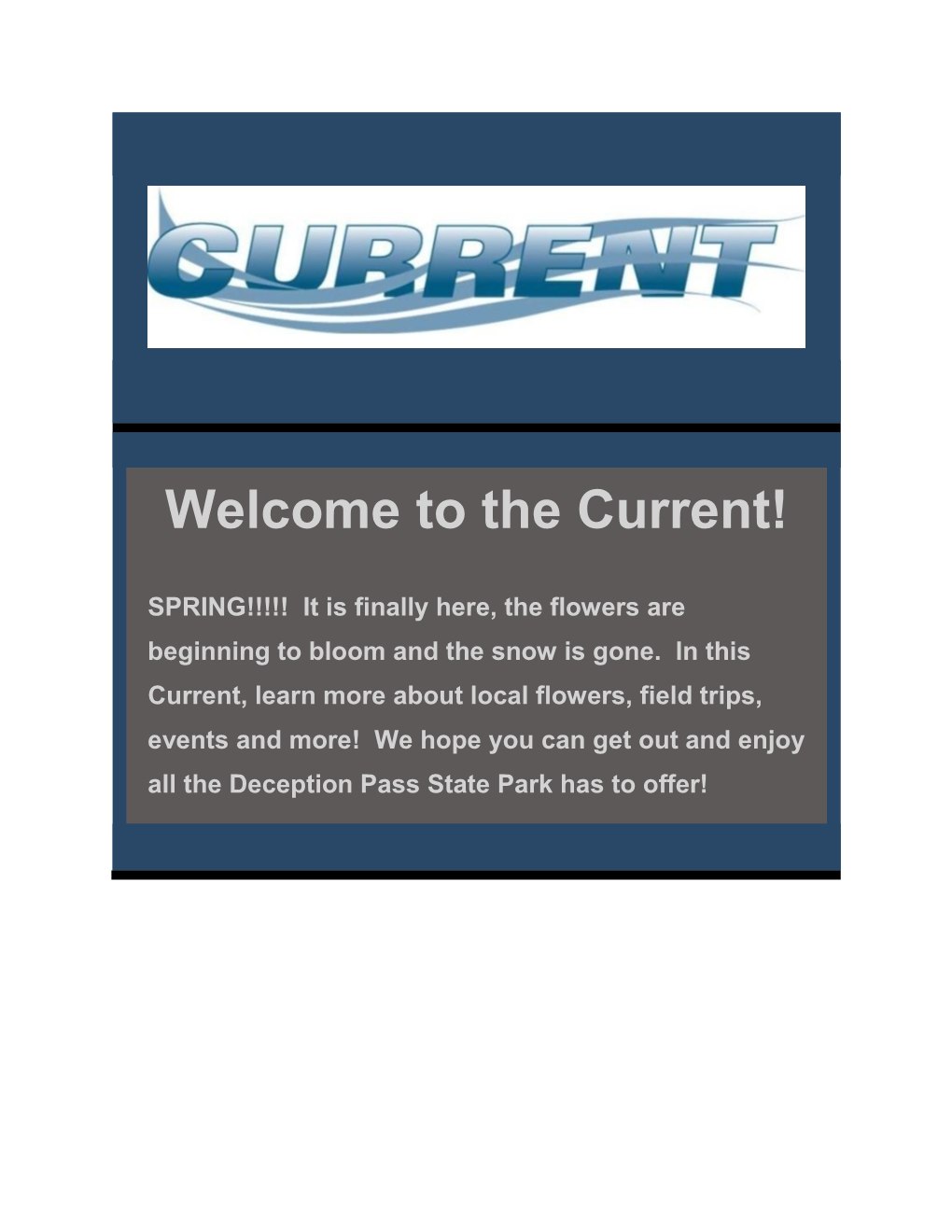 Welcome to the Current!