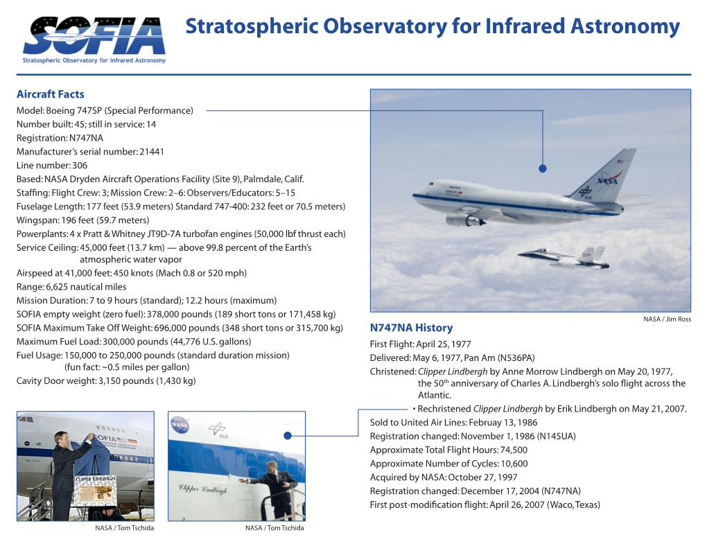 Stratospheric Observatory for Infrared Astronomy