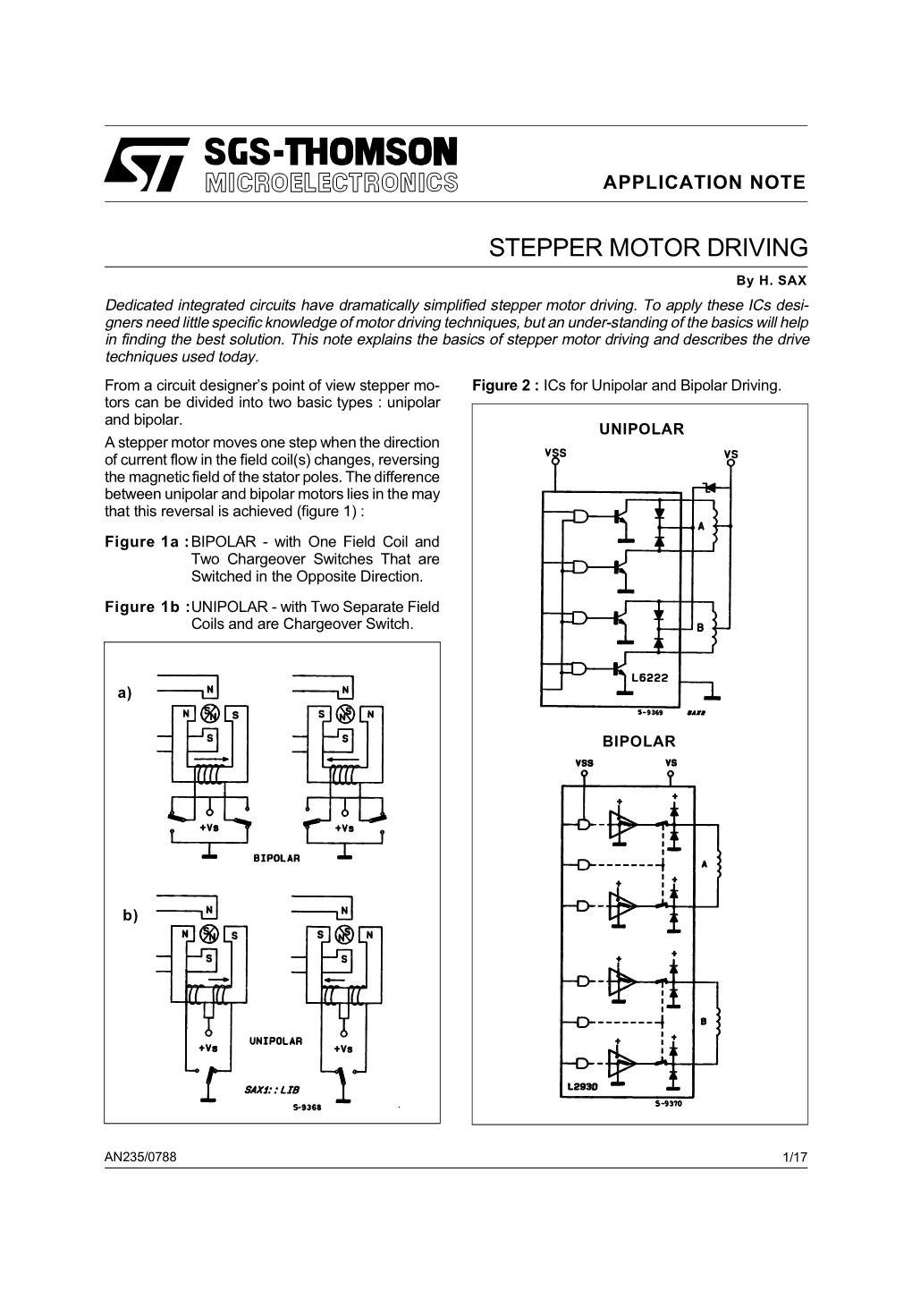 STEPPER MOTOR DRIVING by H