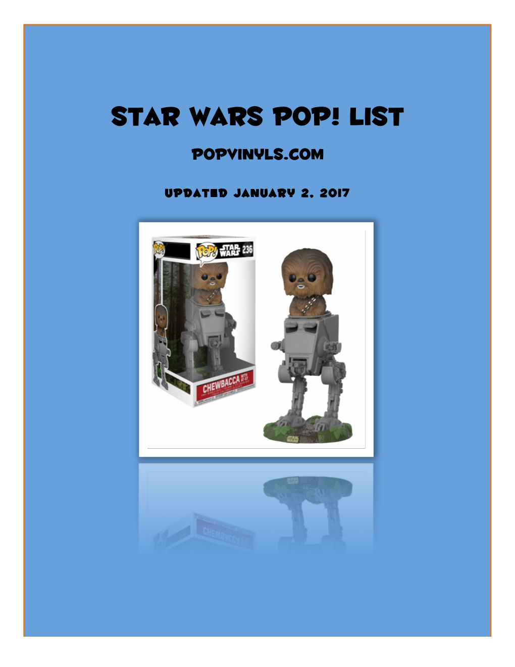 Star Wars Pop! List Popvinyls.Com