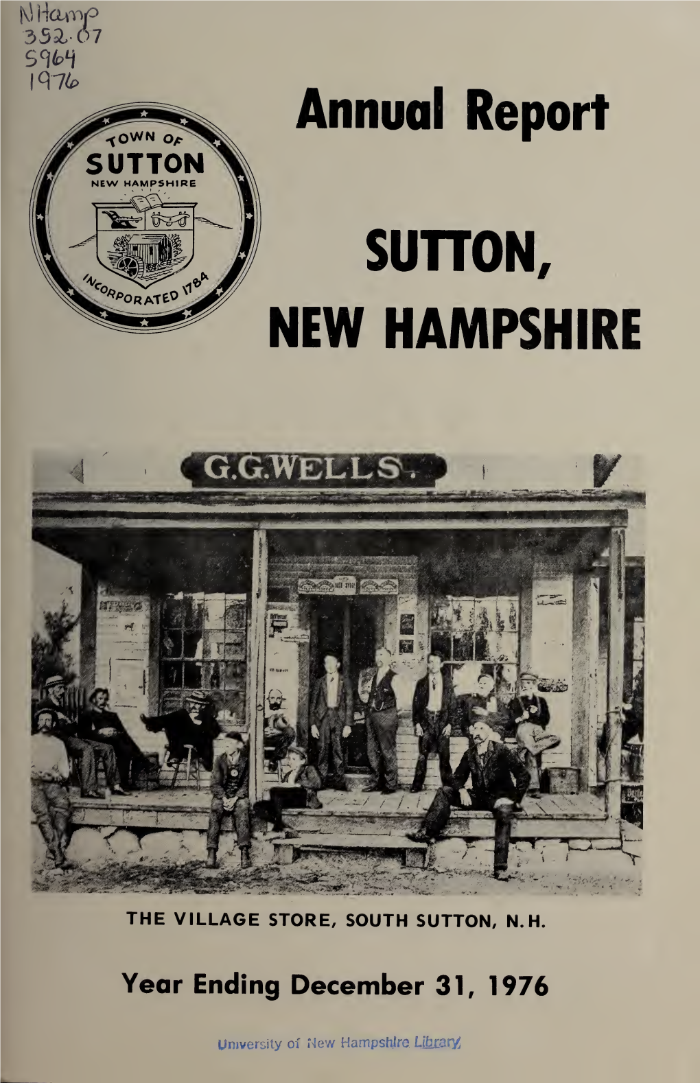 Annual Report of the Town of Sutton, New Hampshire