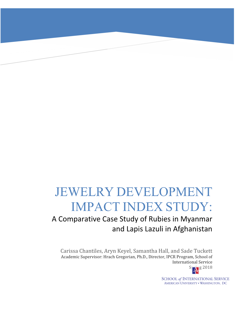 Jewelry Development Impact Index Study