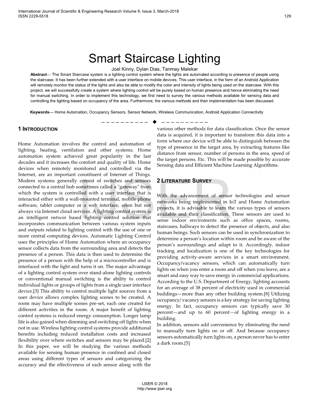 Smart Staircase Lighting