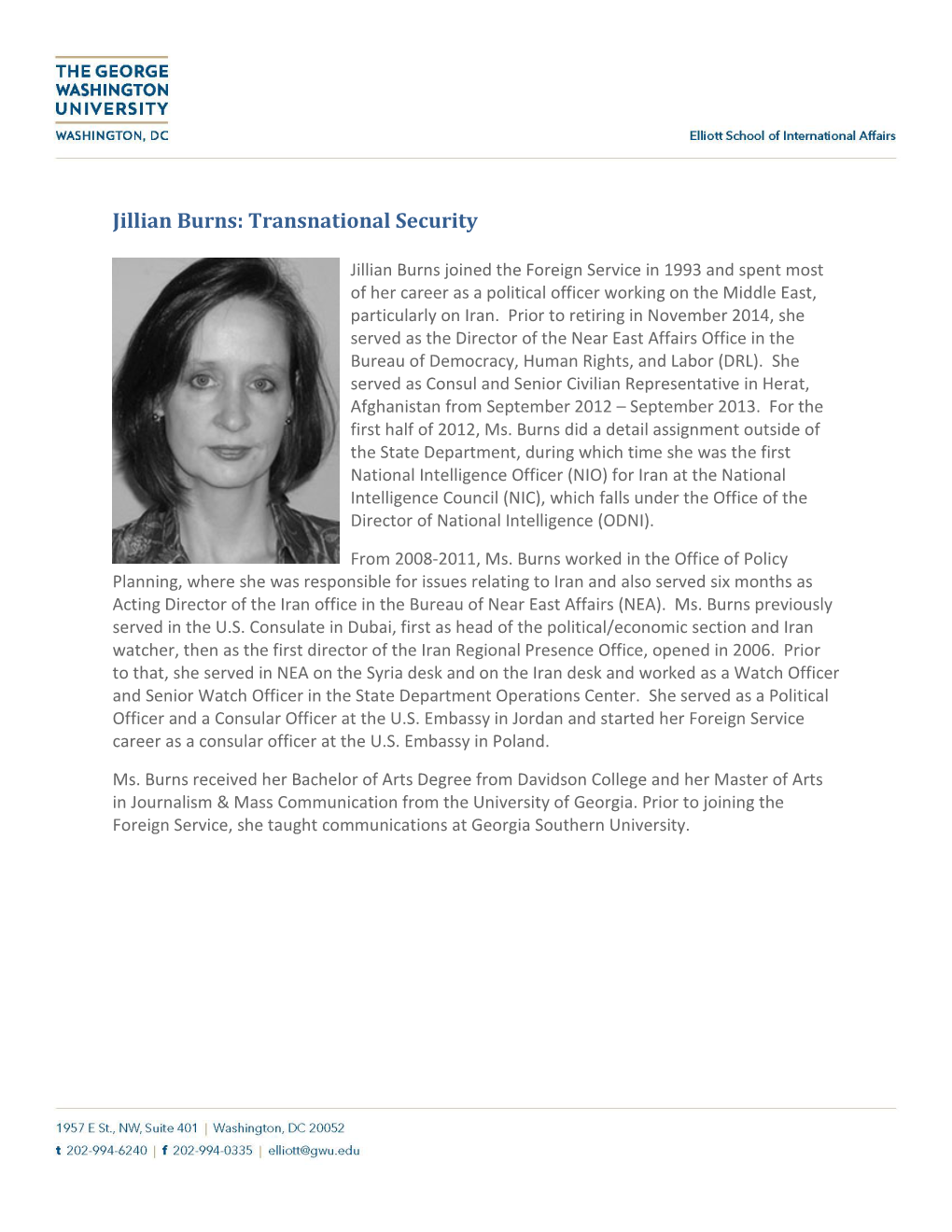 Jillian Burns: Transnational Security