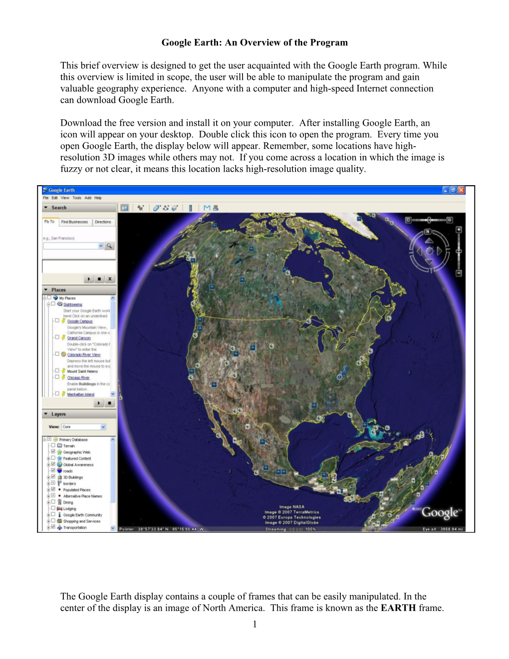 Google Earth: a Quick Overview