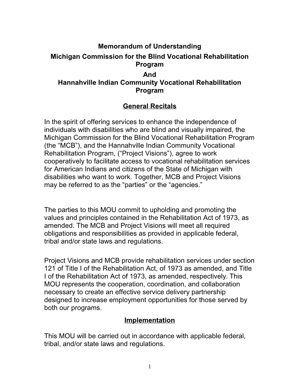 Memorandum of Understanding s21