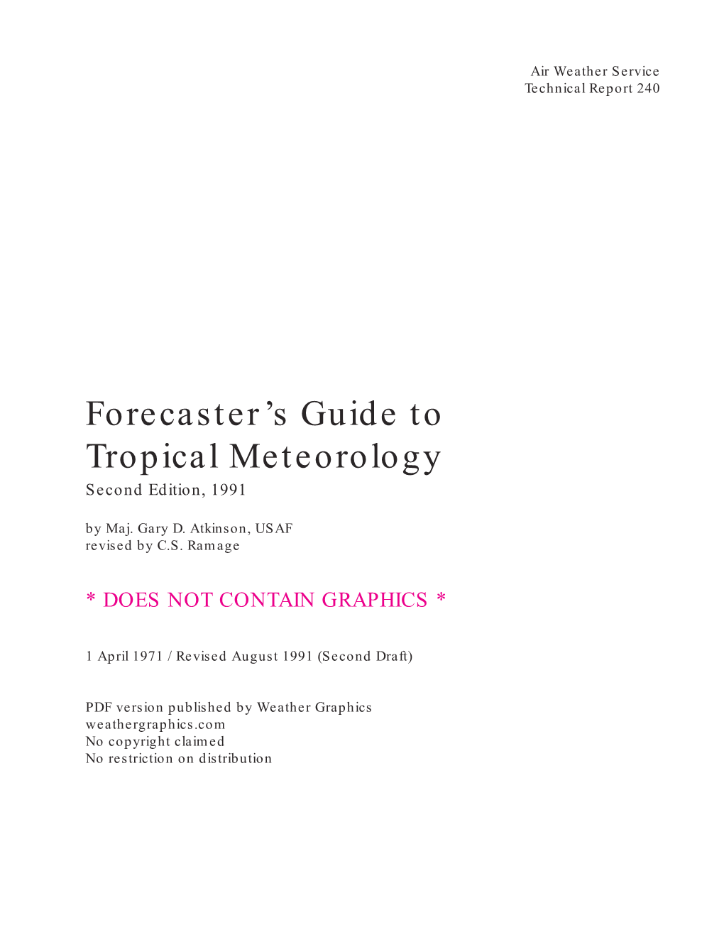 Forecaster's Guide to Tropical Meteorology