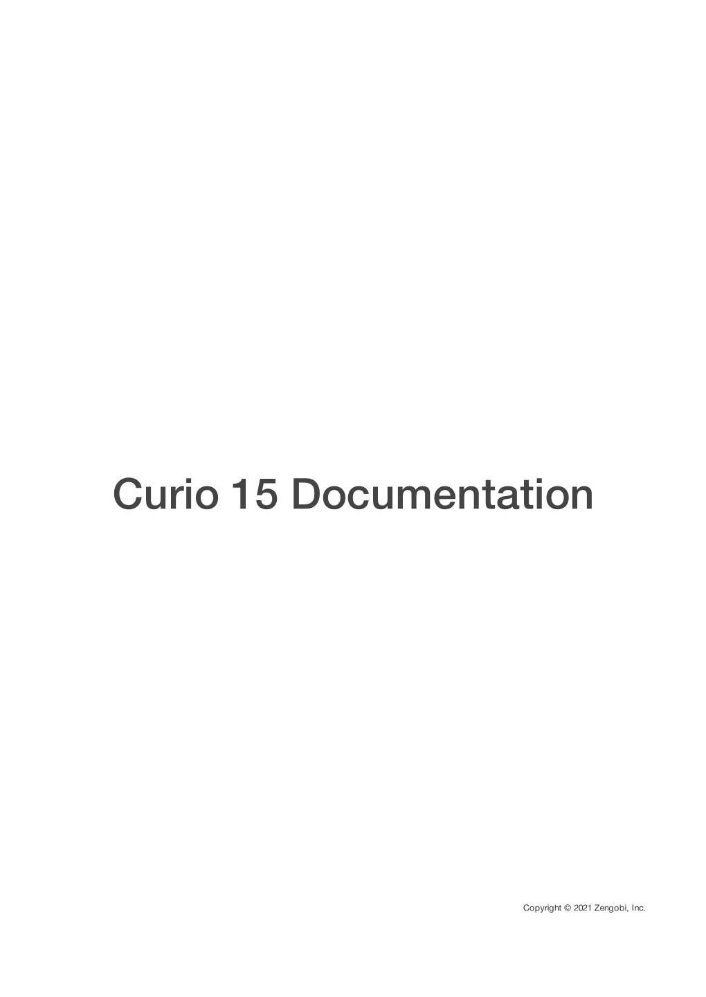 Curio 15 Documentation