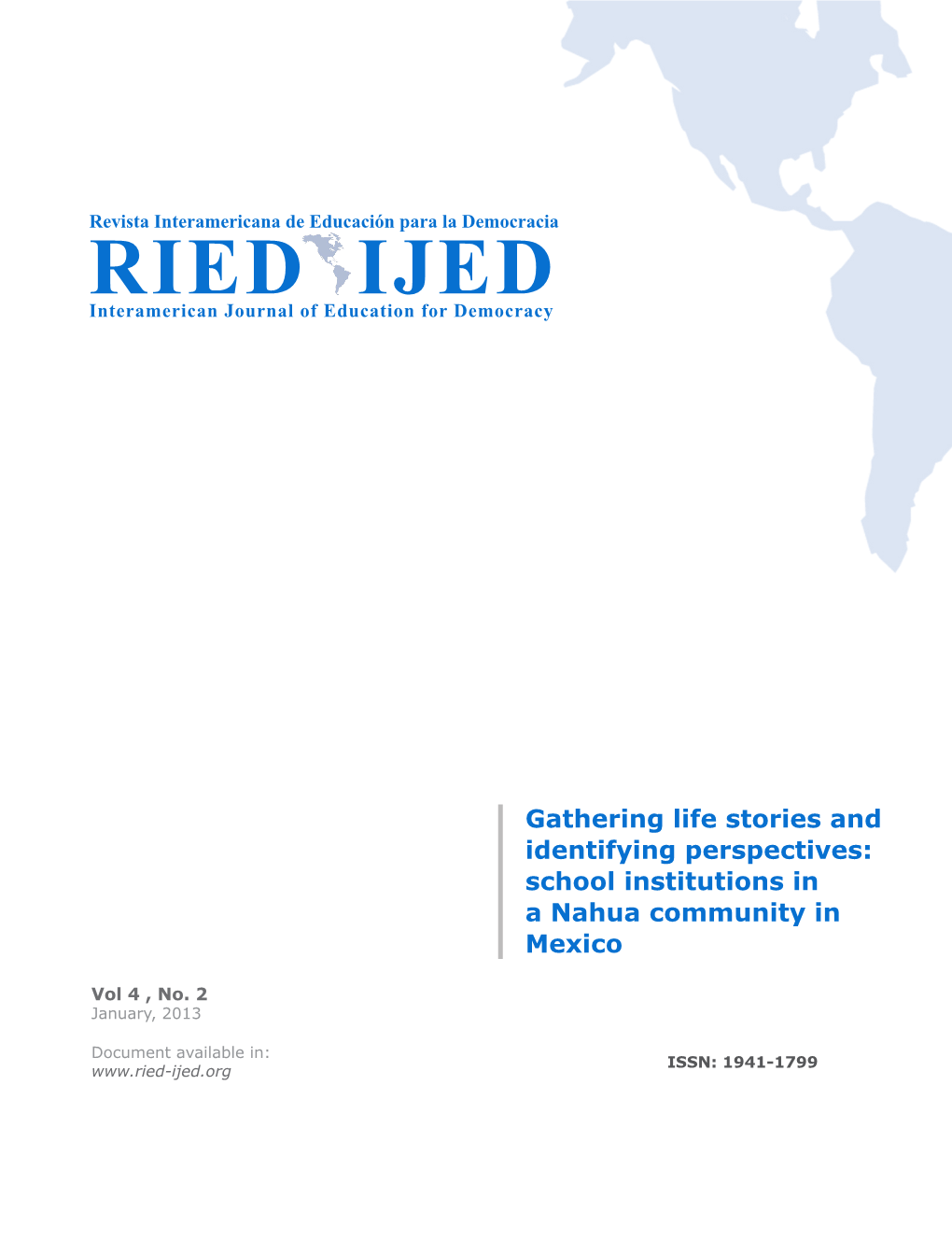 RIED IJED Interamerican Journal of Education for Democracy