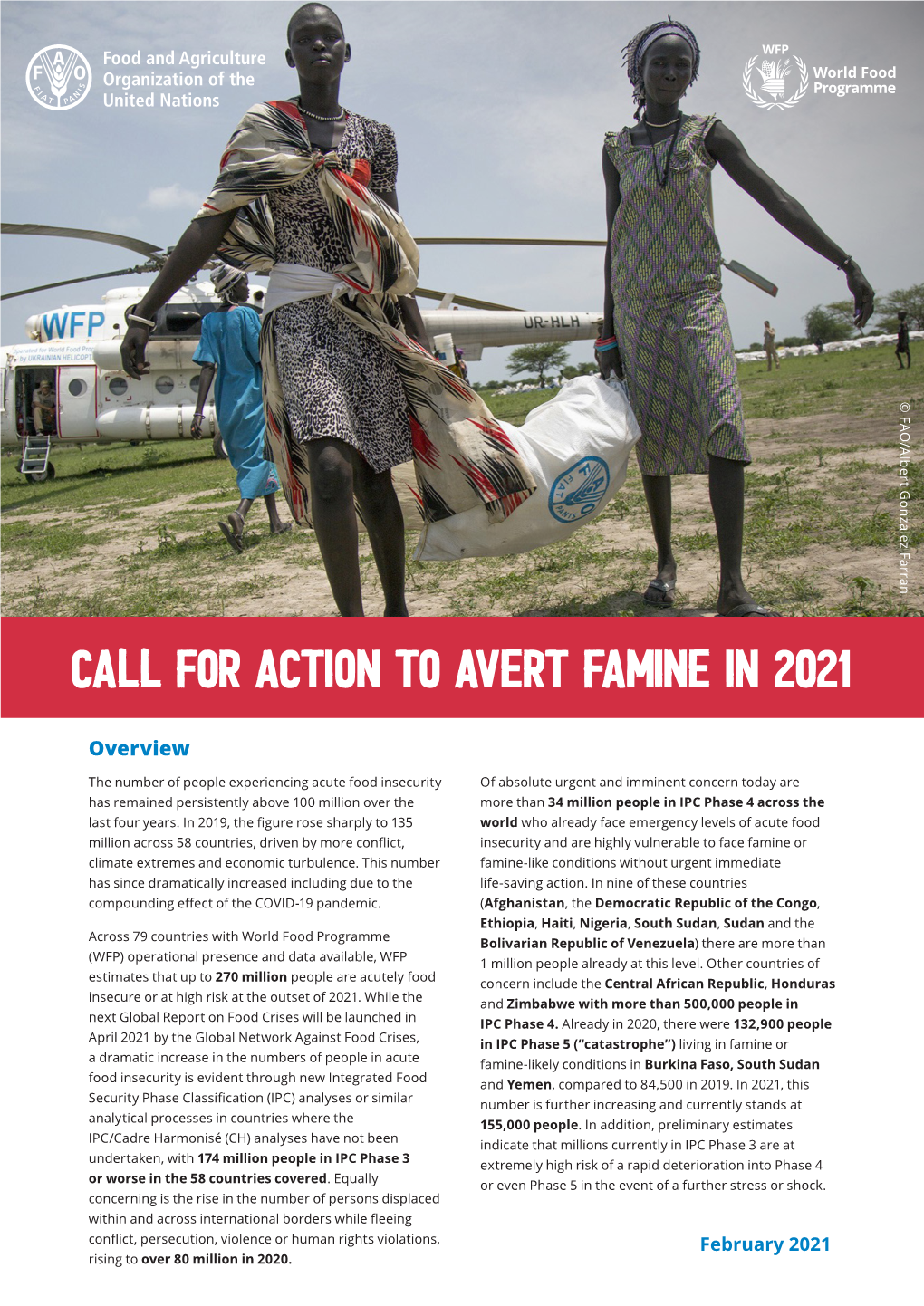 Call for Action to Avert Famine in 2021