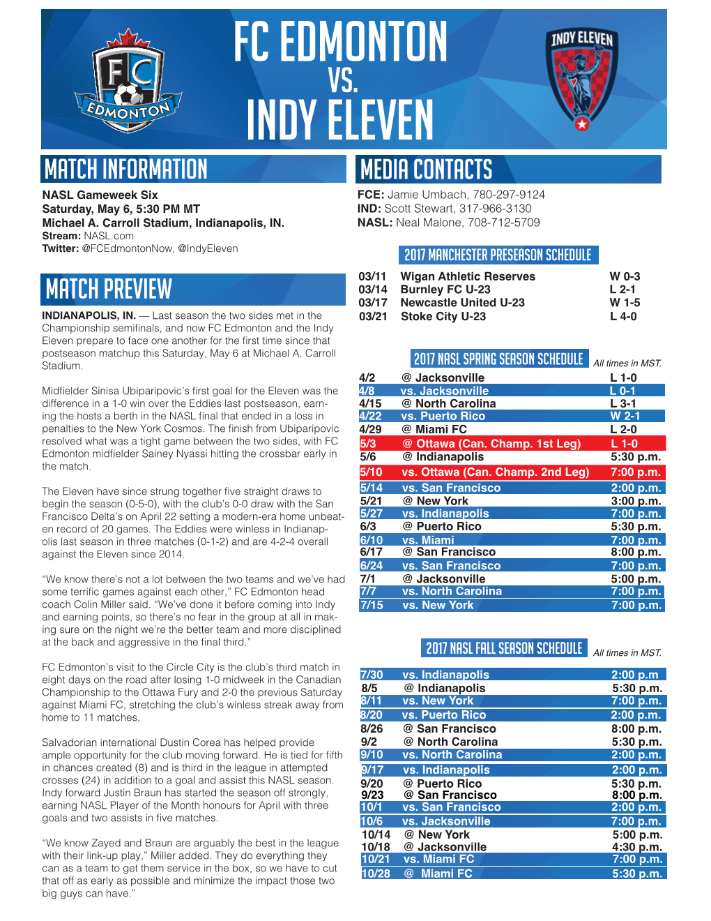 Indy Eleven Fc Edmonton