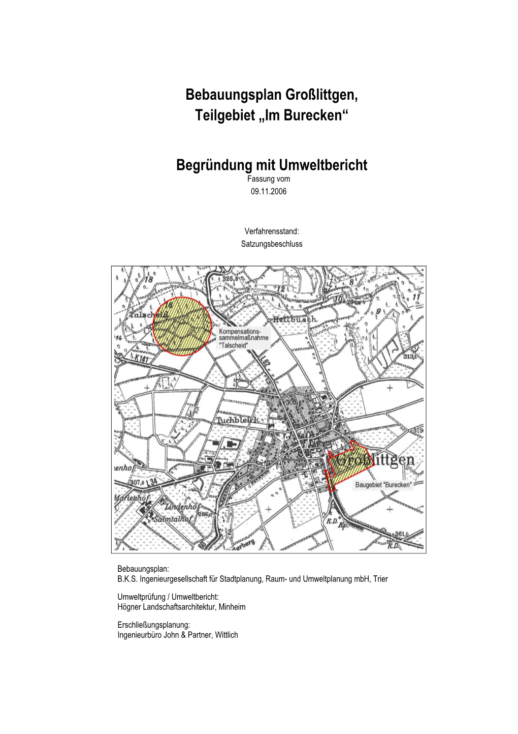 Bebauungsplan Großlittgen, Teilgebiet „Im Burecken“