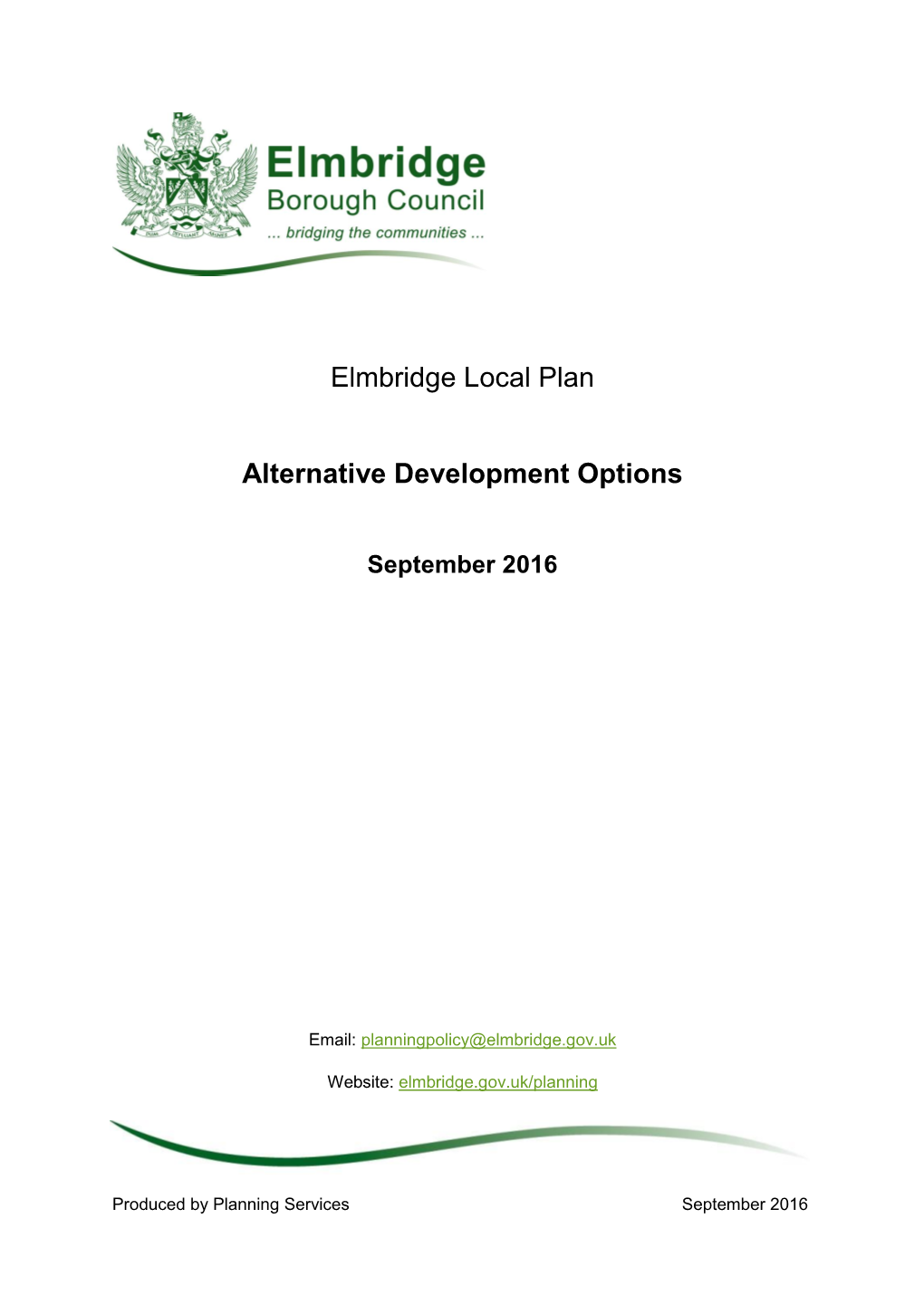 Elmbridge Local Plan Alternative Development Options