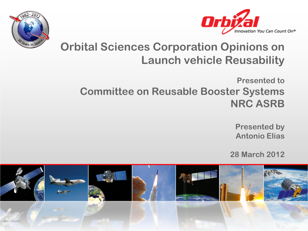 Orbital Sciences Corporation Opinions on Launch Vehicle Reusability