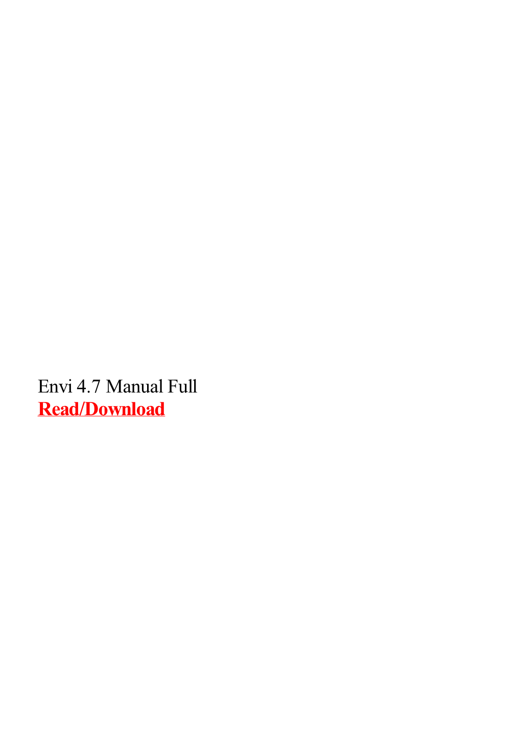 Envi 4.7 Manual Full