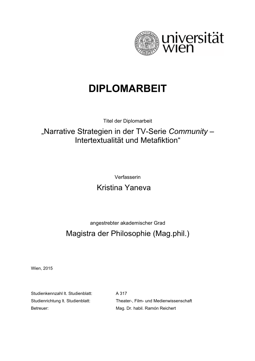 Diplomarbeit