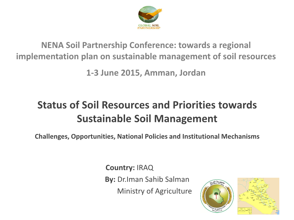 NENA Soil Partnership Conference: Towards a Regional Implementation Plan on Sustainable Management of Soil Resources