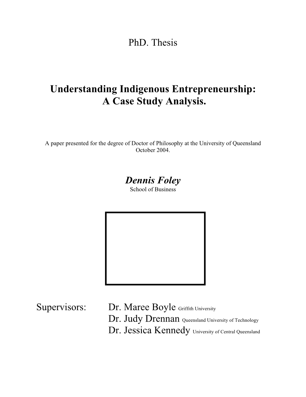 Foley V 24 Phd Thesis 6 April 2005