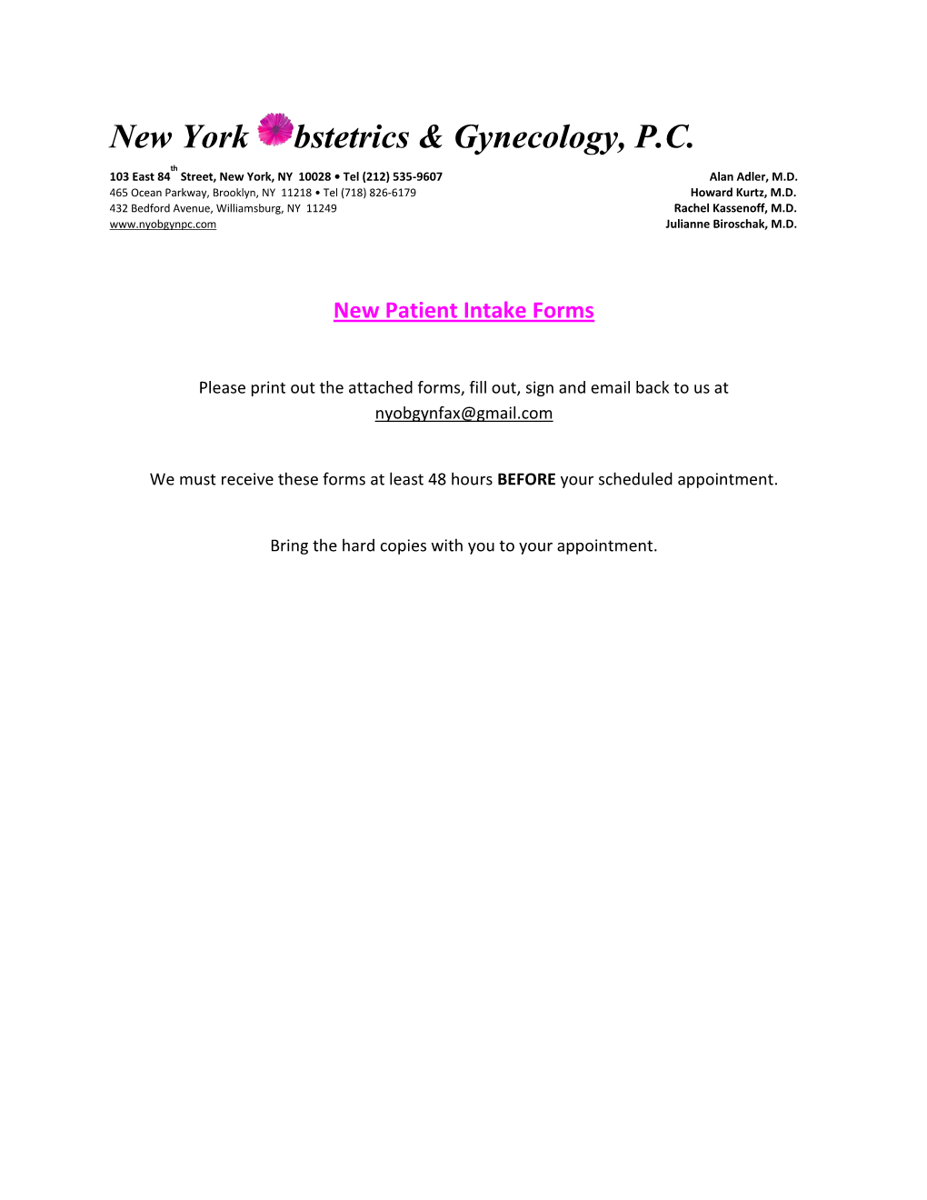 New York Bstetrics & Gynecology, P.C