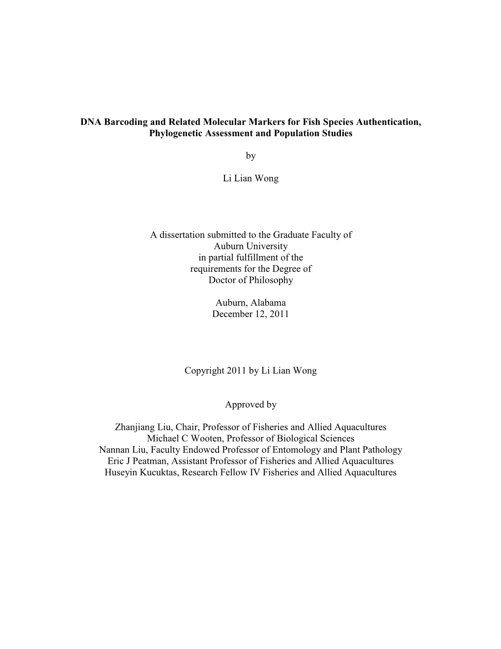 DNA Barcoding and Related Molecular Markers for Fish Species Authentication, Phylogenetic Assessment and Population Studies