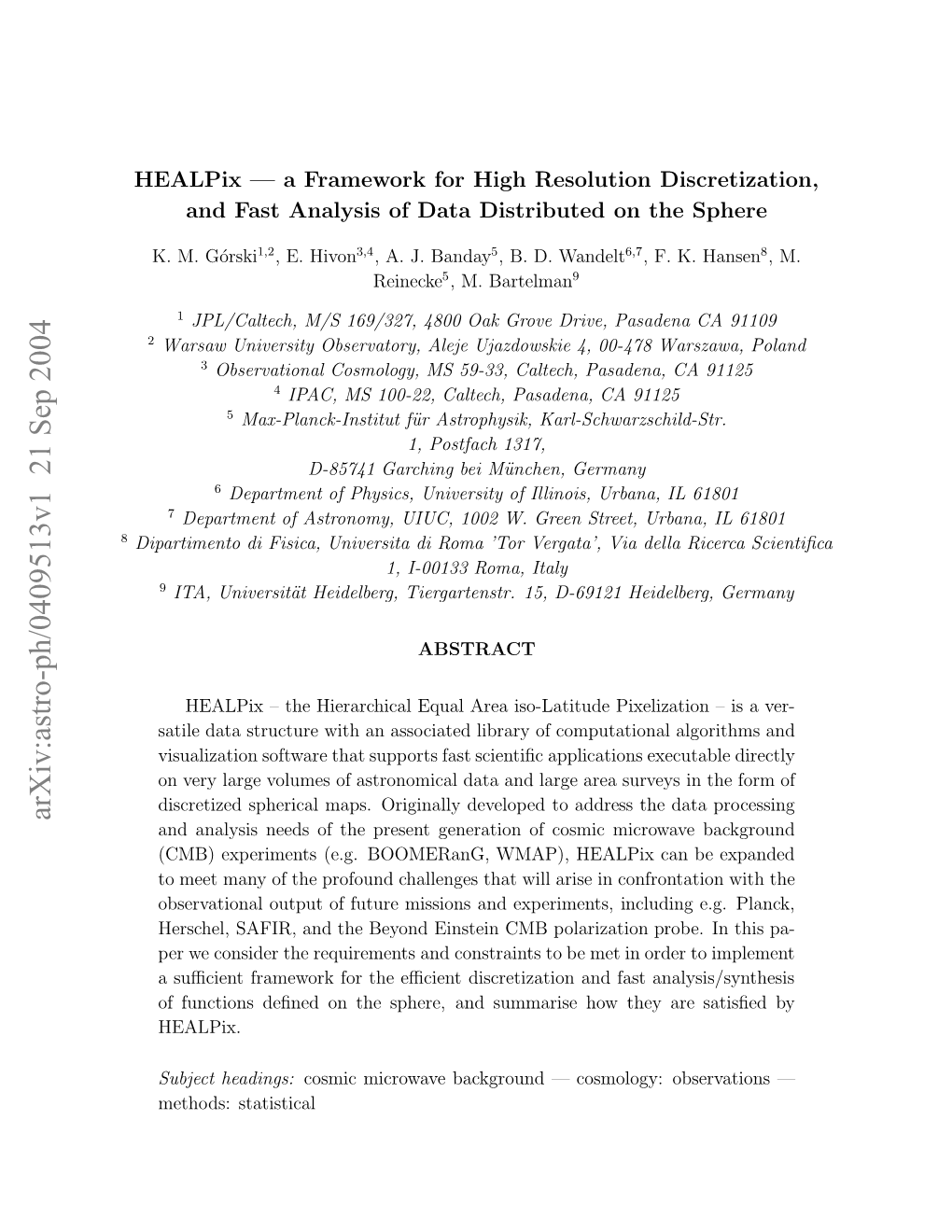 Arxiv:Astro-Ph/0409513V1 21 Sep 2004