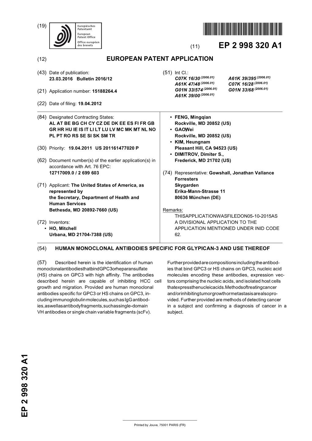 Human Monoclonal Antibodies Specific for Glypican-3 and Use Thereof