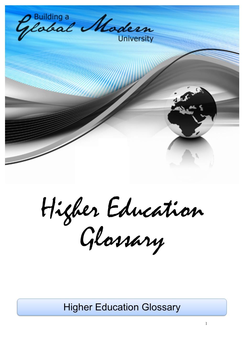 Higher Education Glossary