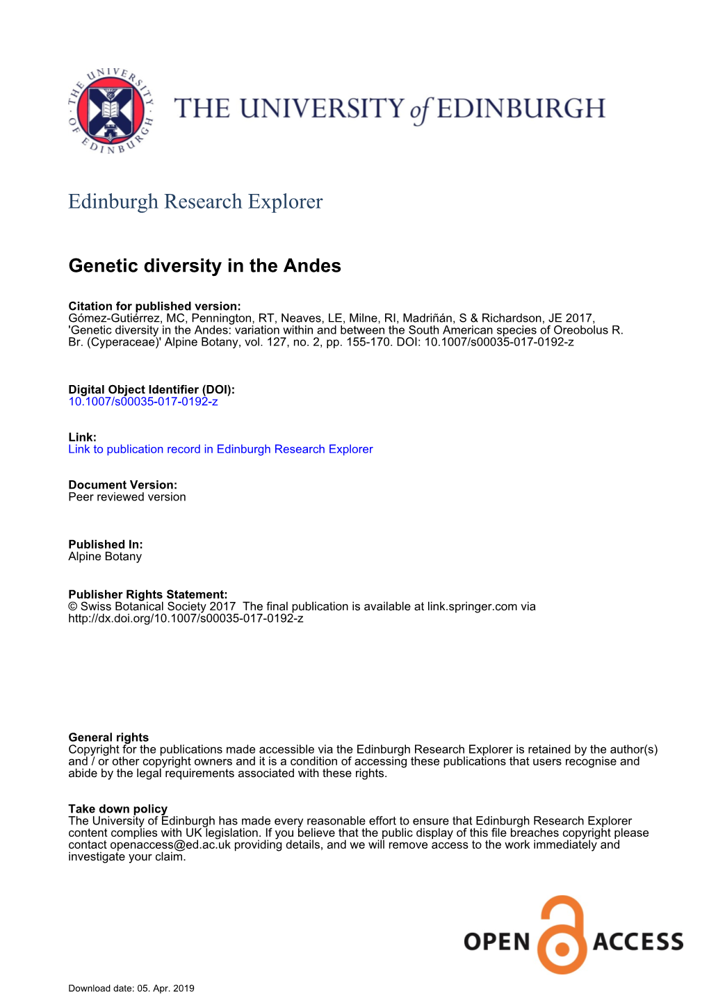 Edinburgh Research Explorer