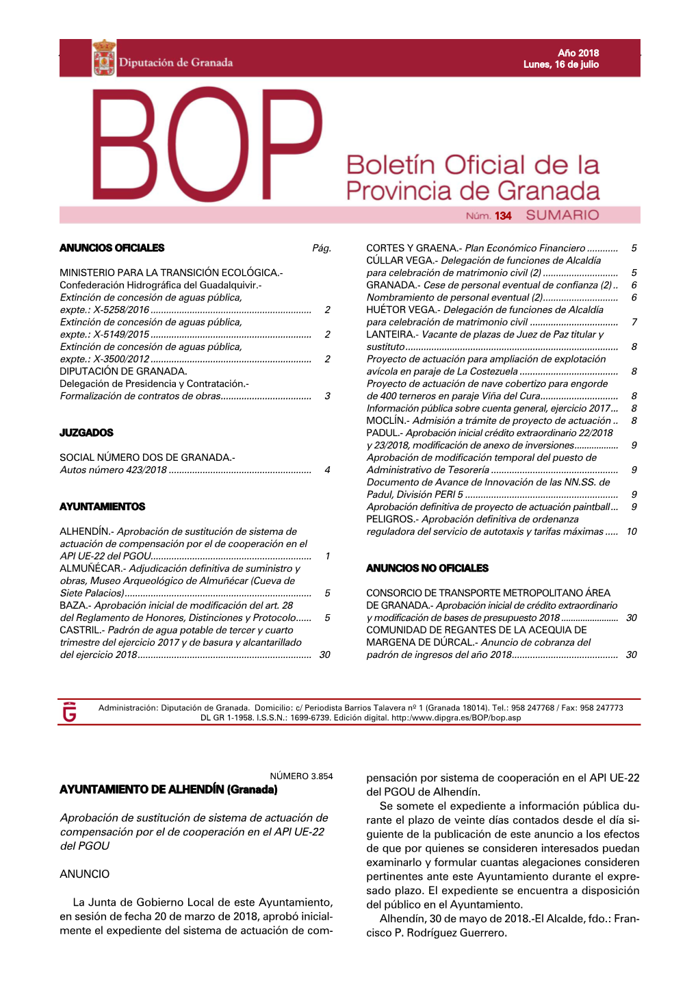 BOP 134, Lunes 16 De Julio.Qxd