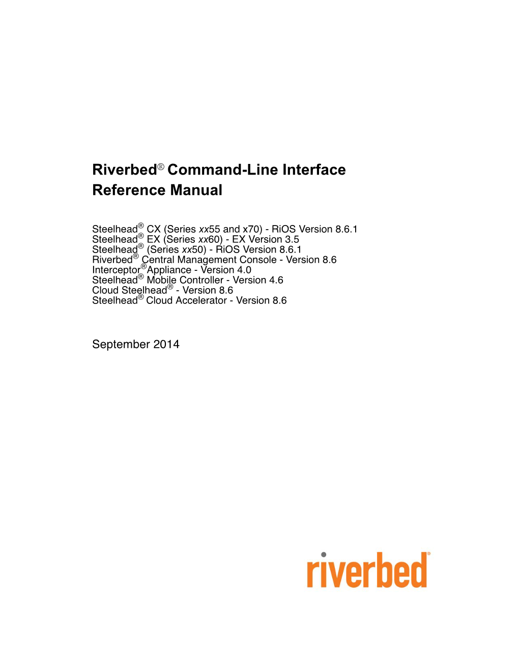 Riverbed® Command-Line Interface Reference Manual