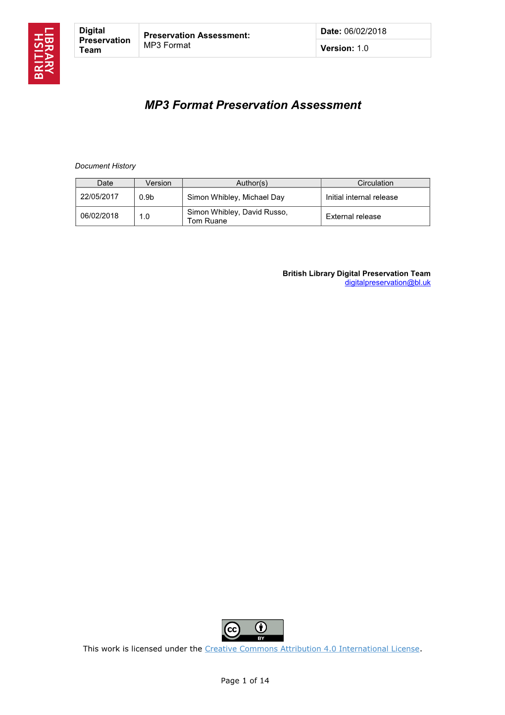 MP3 Format Assessment