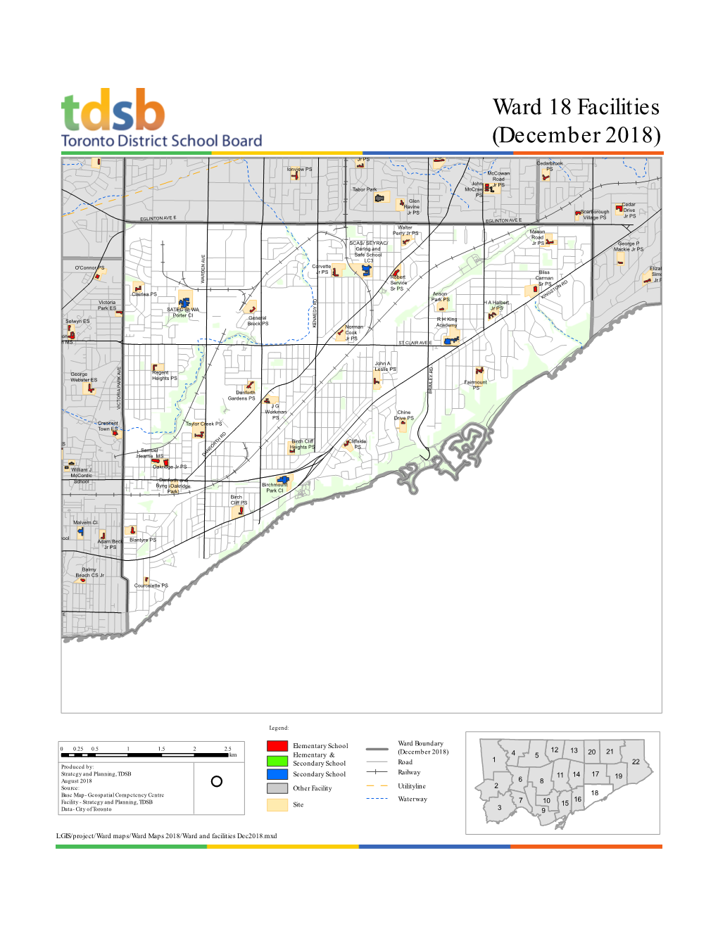 Ward 18 Facilities (December 2018)