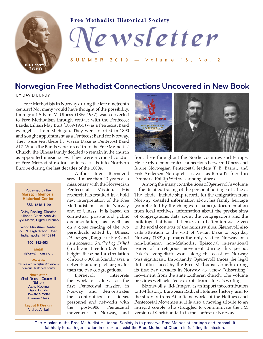 Norwegian Free Methodist Connections Uncovered in New Book for a Gift of $1,700 We Will Name an Entire New Levels Won’T Start Until 2020