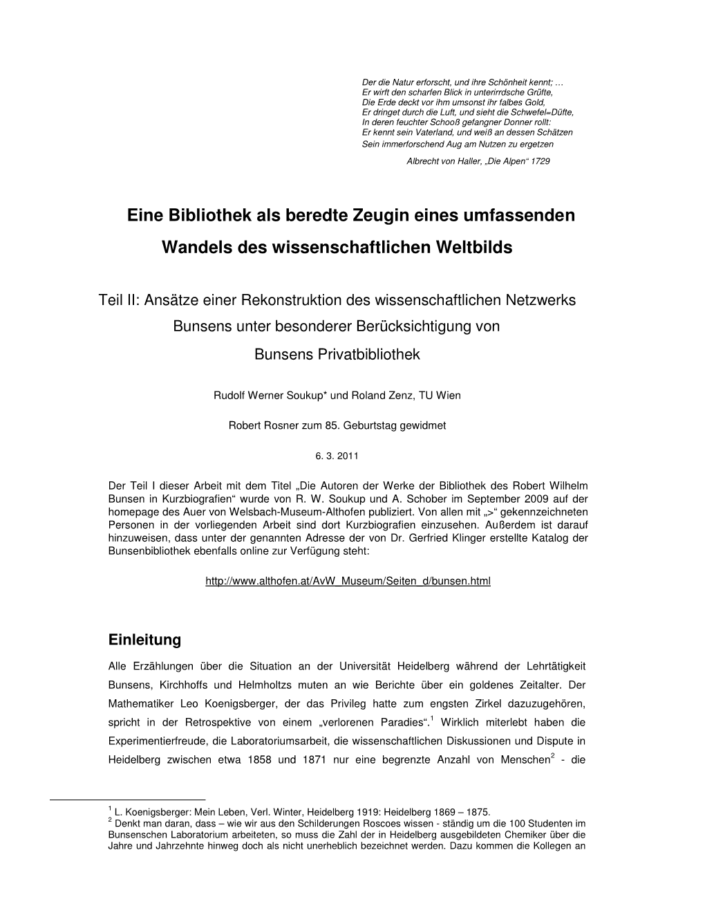 Eine Bibliothek Als Beredte Zeugin Eines Umfassenden Wandels Des Wissenschaftlichen Weltbilds