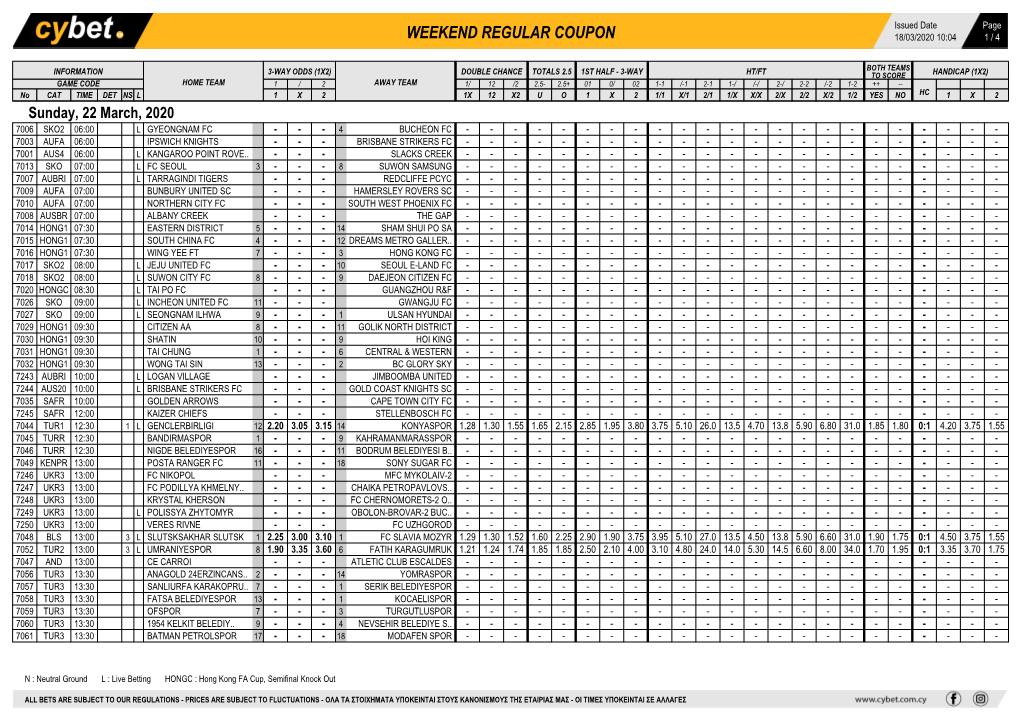 Weekend Regular Coupon 18/03/2020 10:04 1 / 4