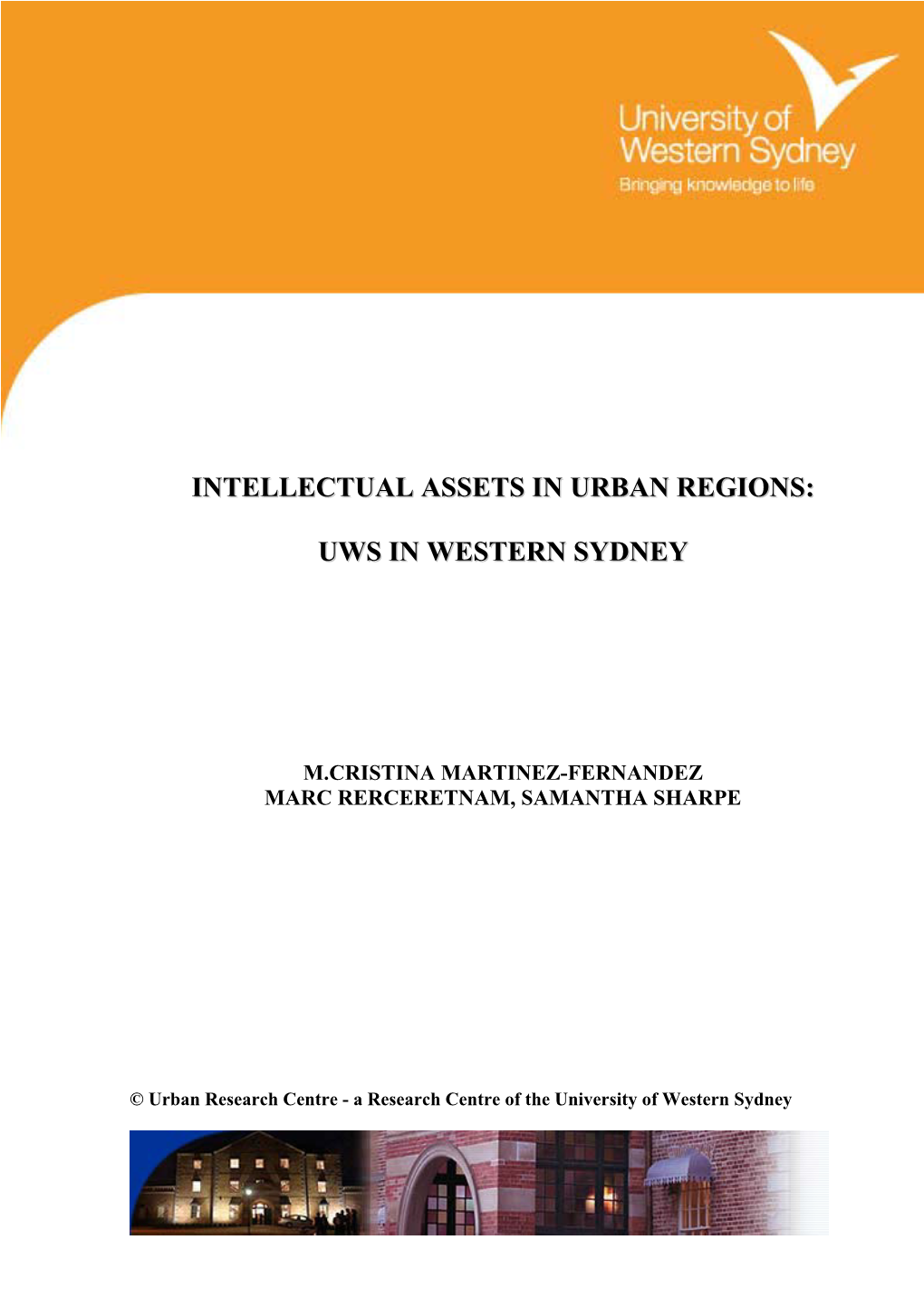 Intellectual Assets in Urban Regions
