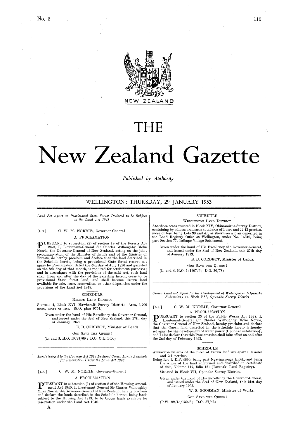 No 5, 29 January 1953