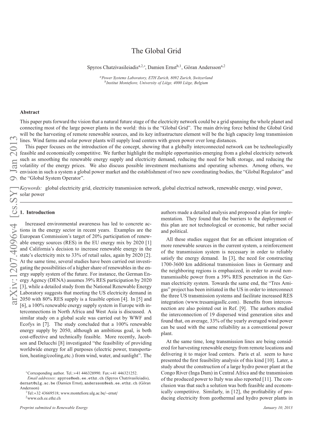 The Global Grid from a Power Engineering Perspective